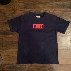 KITH CLASSIC LOGO TEE NAVY/RED